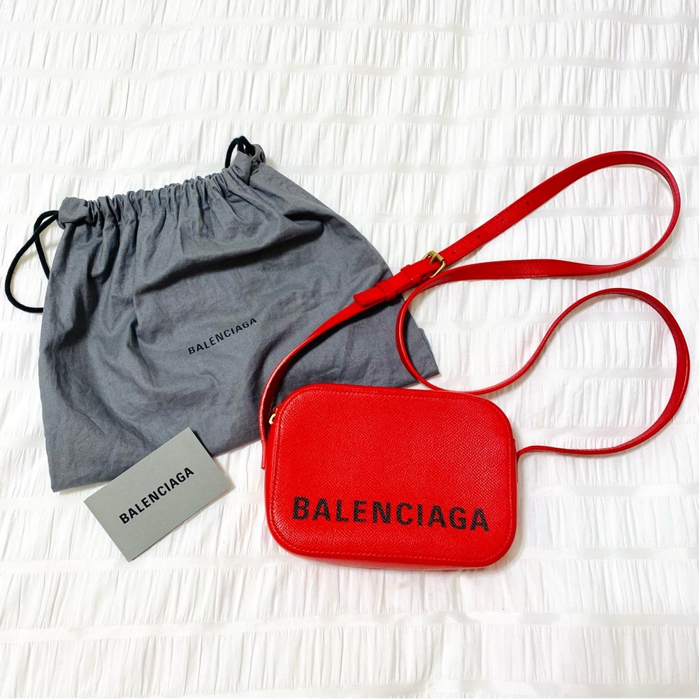 Authentic Balenciaga Women's Ville XS Camera Bag in Red